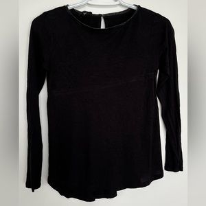 Dynamite long sleeve blouse with pleather detail